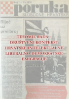 TIHOMIL RAĐA – društveni kontekst hrvatske intelektualne liberalno-demokratske emigracije